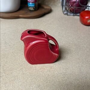 Fiestawear Red Ceramic Creamer Pitcher - Vintage Style